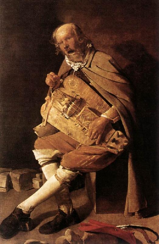 LA TOUR, Georges de The Hurdy-gurdy Player